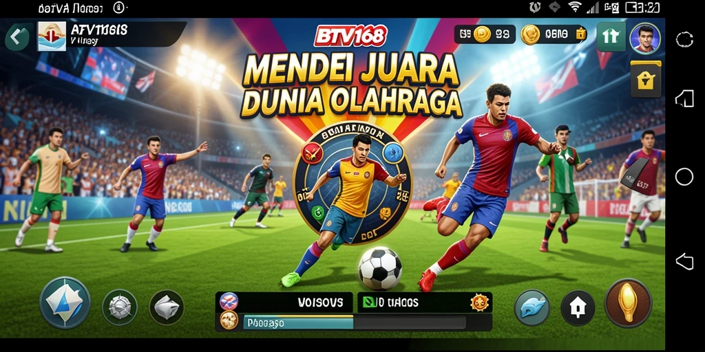Tampilan gameplay BTV168 yang mengesankan dengan aksi olahraga seru.