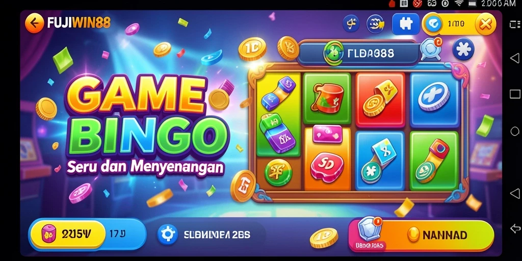 Screenshot gameplay FUJIWIN88 yang menunjukkan serunya bermain Bingo.
