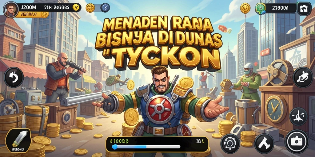 Screenshot J200M menampilkan gameplay seru di dunia Tycoon.