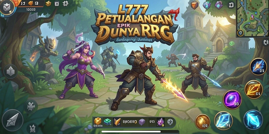 Tangkapan layar L777 menampilkan momen menegangkan dalam pertarungan RPG.