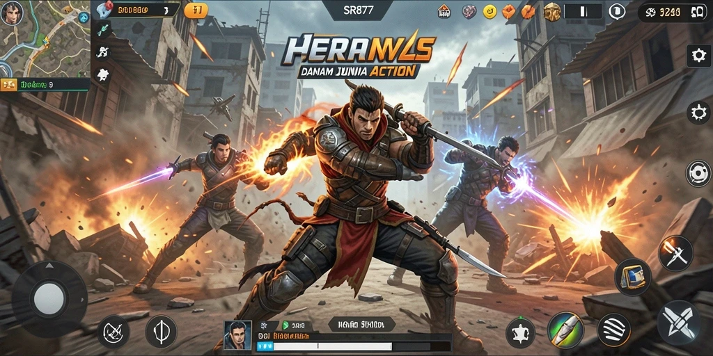 Tampilan gameplay SR877 yang penuh aksi dan petualangan mendebarkan.
